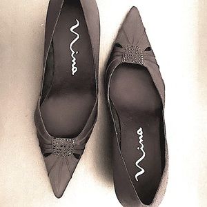 NINA | Satin Formal Pumps | Black